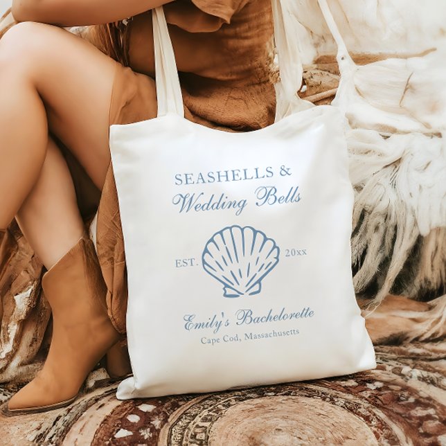 Seashells and Wedding Bells Bachelorette Party Tote Bag (Creator Uploaded)