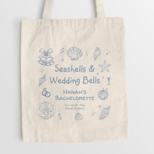 Seashells and Wedding Bells Bachelorette Party Tote Bag