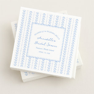 Seashells and Wedding Bells Bridal Shower Coastal Napkin