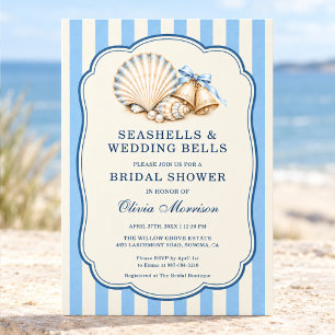 Seashells and Wedding Bells Bridal Shower Invitation