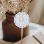 Seashells And Wedding Bells Coastal Bachelorette  Classic Round Sticker<br><div class="desc">Seashells And Wedding Bells Coastal Bachelorette Sticker</div>