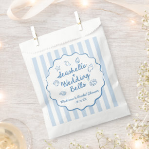 Seashells and Wedding Bells Coastal Bridal Shower Favour Bag