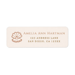 Seashells and Wedding Bells Return Address Label