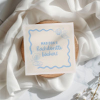 Seashells and Wedding Bells Soft Blue Hand Drawn