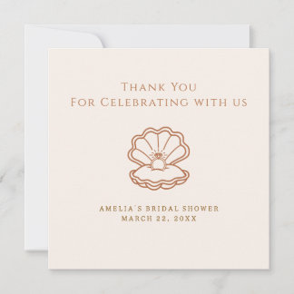 Seashells and Wedding Bells Thank You Note Card