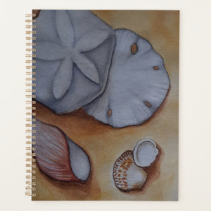 Seashells at the Seashore Watercolor Painting Planner