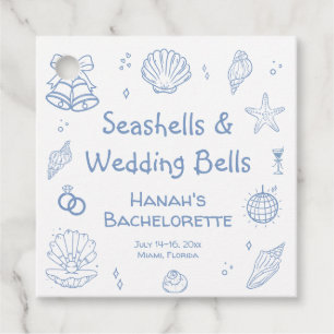 Seashells Bachelorette Party Favour Tags