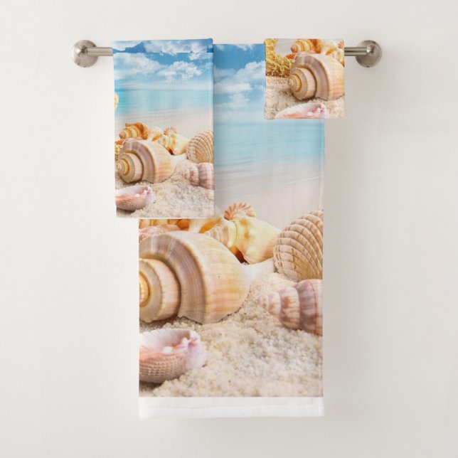 Seashells Bathroom Towel Set (Insitu)