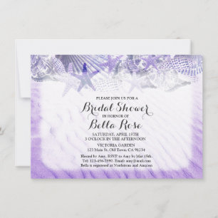 Seashells beach bridal shower invites seashell1