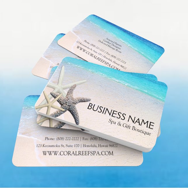 Seashells Beach House Rental Spa Boutique B&B Business Card (Creator Uploaded)