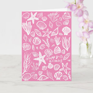 Seashells Beach Shells Ocean Happy Birthday Card