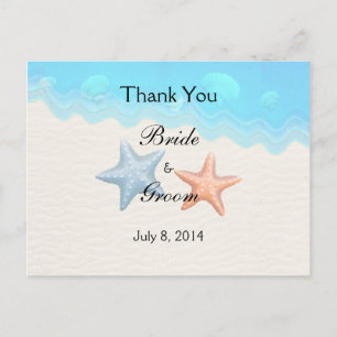 Seashells Beach Thank You Postcard