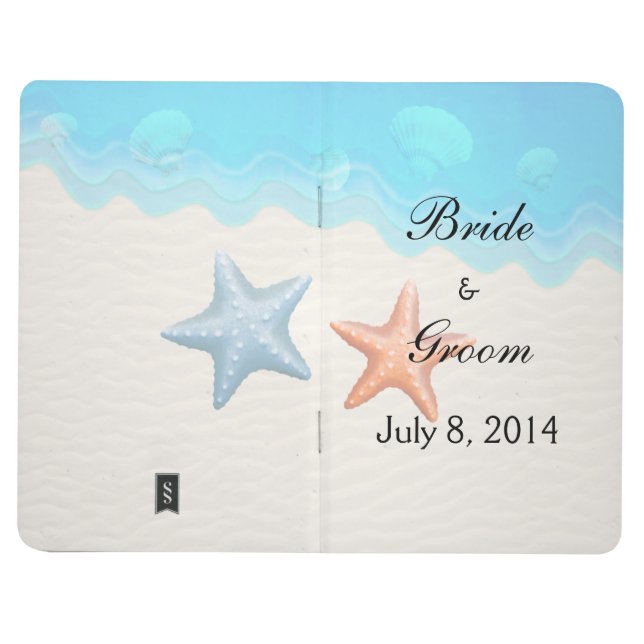 Seashells Beach Wedding Guest Book (Outside)