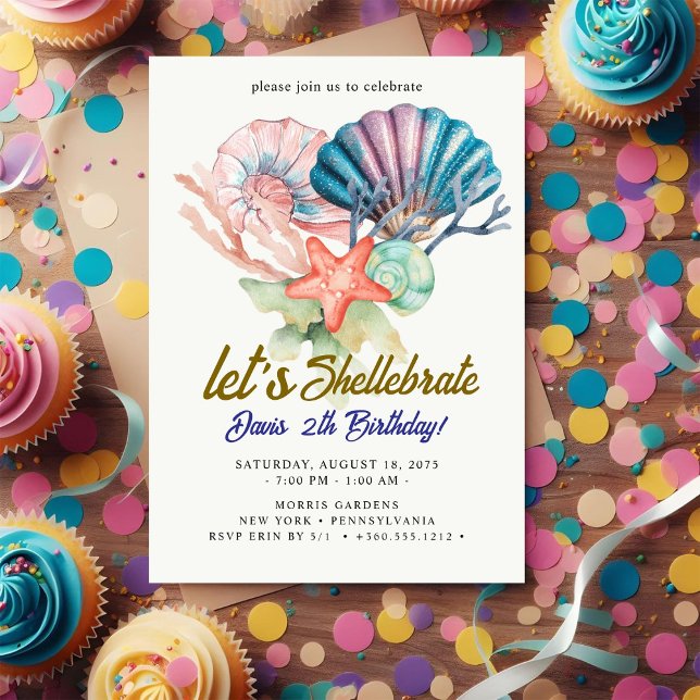 seashells  Birthday  Invitation (Creator Uploaded)