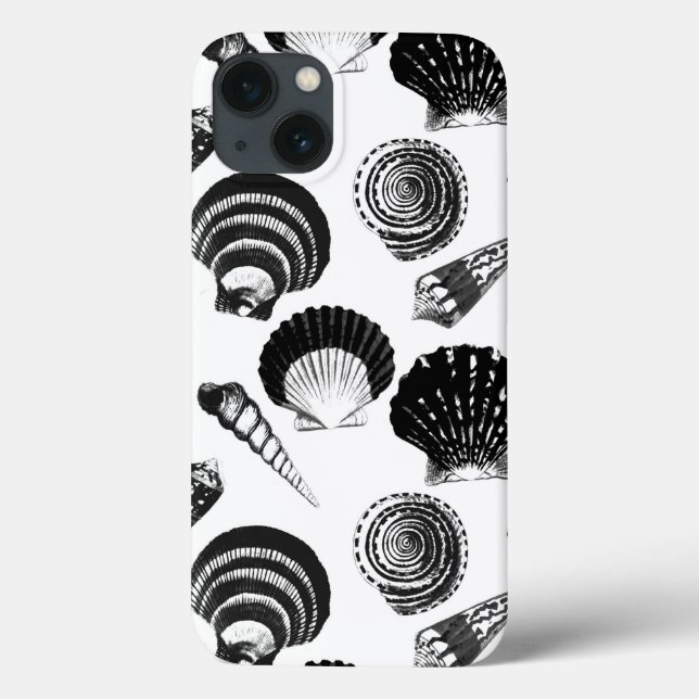 Seashells - black and white on a white background Case-Mate iPhone case (Back)