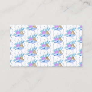 Seashells Blue Water Bubbles Marine Sea Snail Business Card