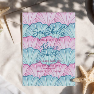 seashells bridal magical bridal shower invitation