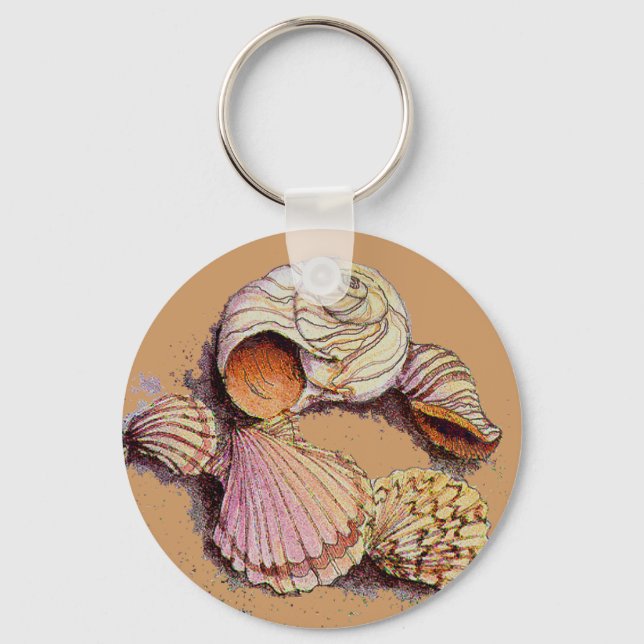 SEASHELLS by SHARON SHARPE Key Ring (Front)