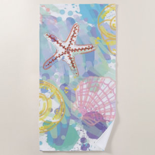 Seashells by the Seashore Beach Towel