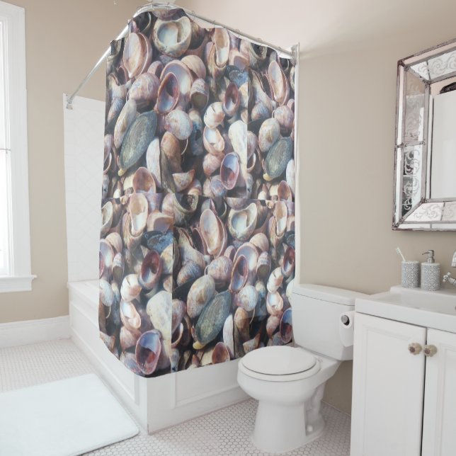 Seashells By The Seashore Shower Curtain (In Situ)