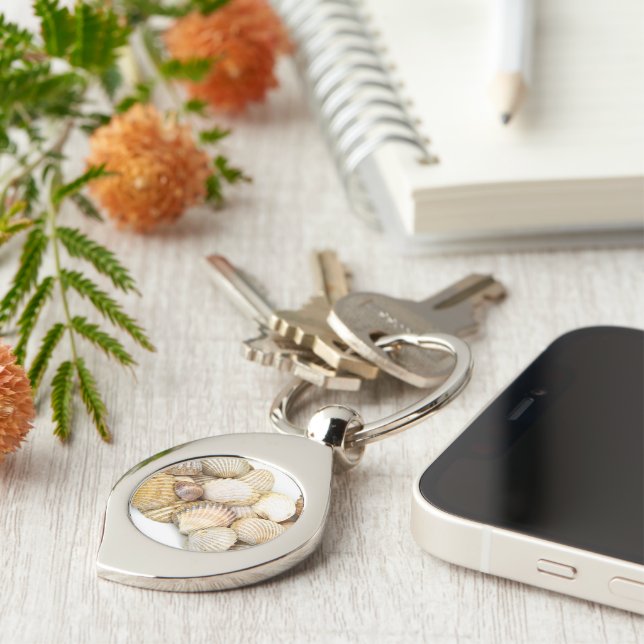 Seashells, Clam Shells, Cockle Shells, Scallops Key Ring (Side)