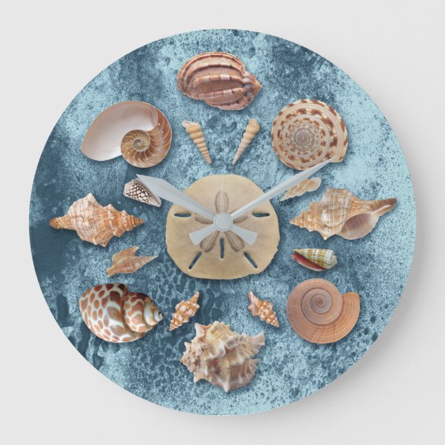 Seashells collection large clock (Front)
