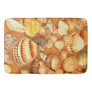 Seashells Collection On The Beach Bath Mat