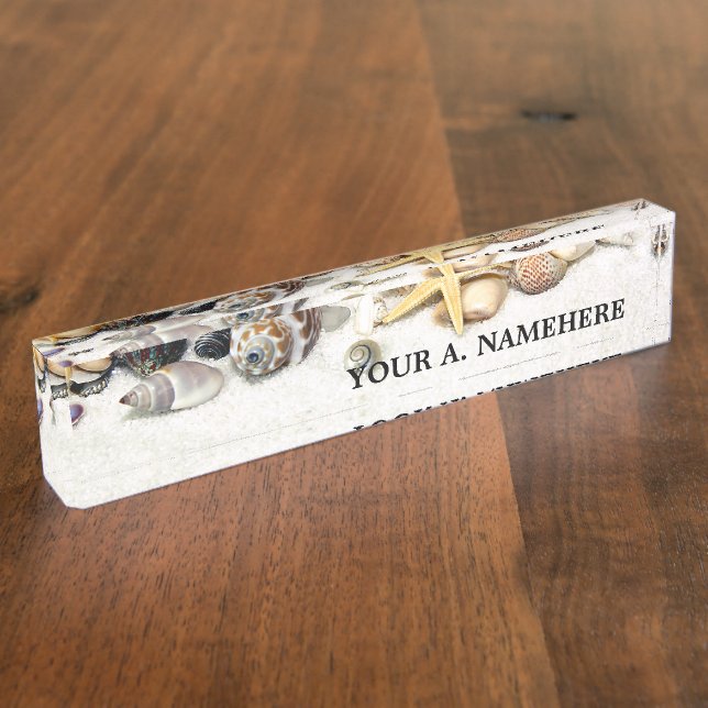 Seashells Desk Nameplate (Side)