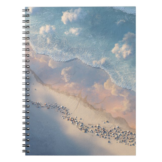 Seashells Dreamy Ocean Shore Notebook (Front)