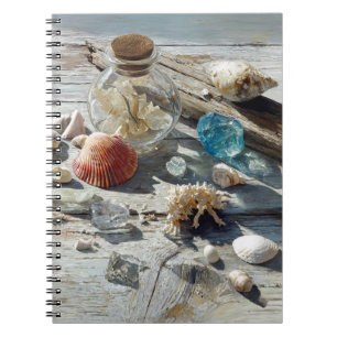 Seashells Driftwood Coastal Treasures Notebook