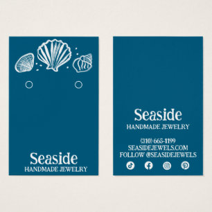 SEASHELLS Earring Necklace Jewellery Display Card