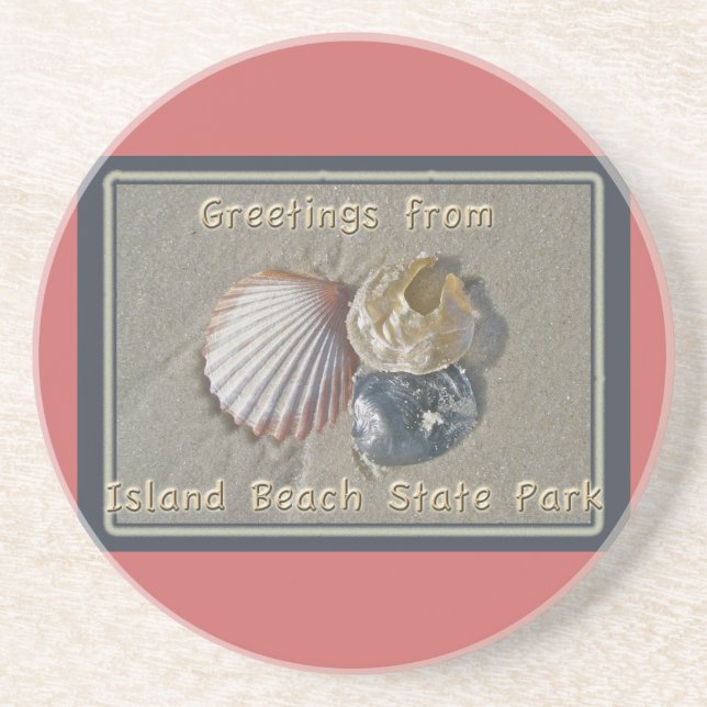 Seashells Greetings From IBSP Seaside Park NJ Coaster (Front)
