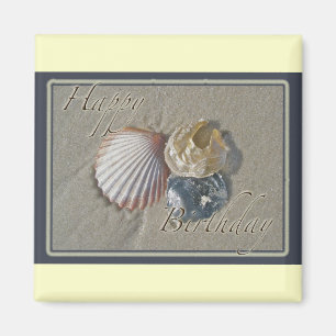 Seashells Happy Birthday Coordinating Items Magnet