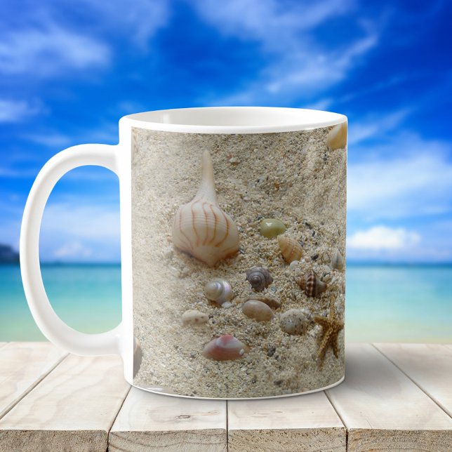 Seashells In Beach Sand Coffee Mug (Creator Uploaded)