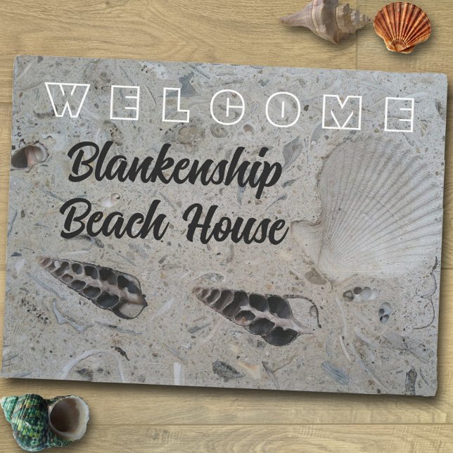 Seashells in Concrete Custom Beach House Doormat (Creator Uploaded)