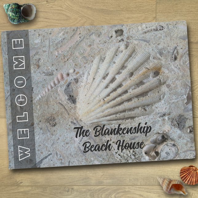 Seashells in Concrete Custom Beach House Doormat (Creator Uploaded)