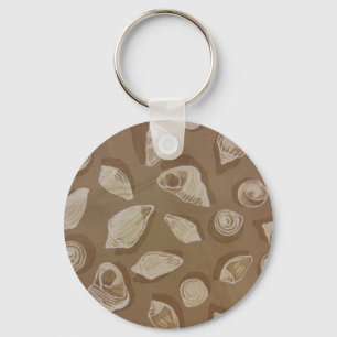 Seashells in Sand Key Ring