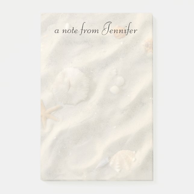 Seashells In Sand Post-it Notes (Front)