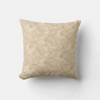 Seashells in Sand Throw Pillow