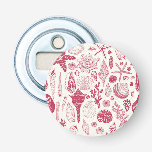 Seashells in Viva Magenta- Color of the Year 2023 Bottle Opener