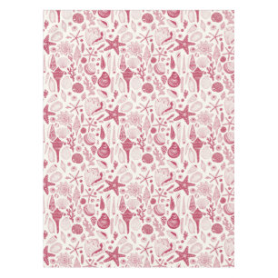 Seashells in Viva Magenta- Colour of the Year 2023 Tablecloth