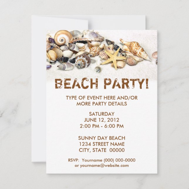 Seashells Invitation (Front)