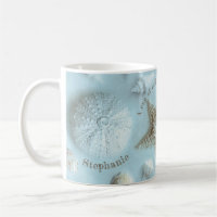 Seashells Light Blue Beach Quote