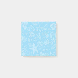 Seashells Light Blue Beach SHELL YEAH Post-it Notes