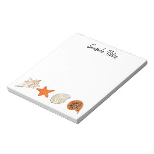 Seashells notepad