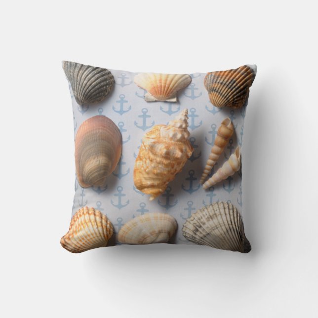 Seashells On Anchor Backdrop Cushion (Front)