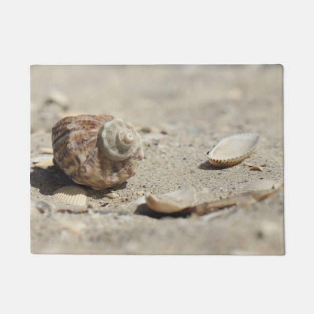 Seashells On Sand By The Sea Doormat (Front)