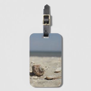 Seashells On Sand By The Sea Luggage Tag