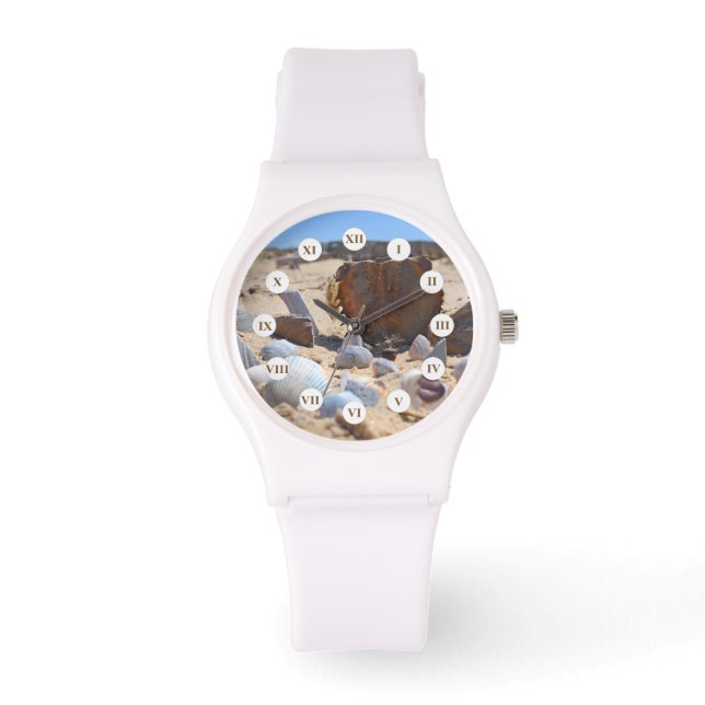 Seashells on the Beach by Shirley Taylor Watch (Front)