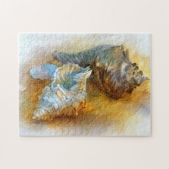 Seashells on the beach jigsaw puzzle (Horizontal)